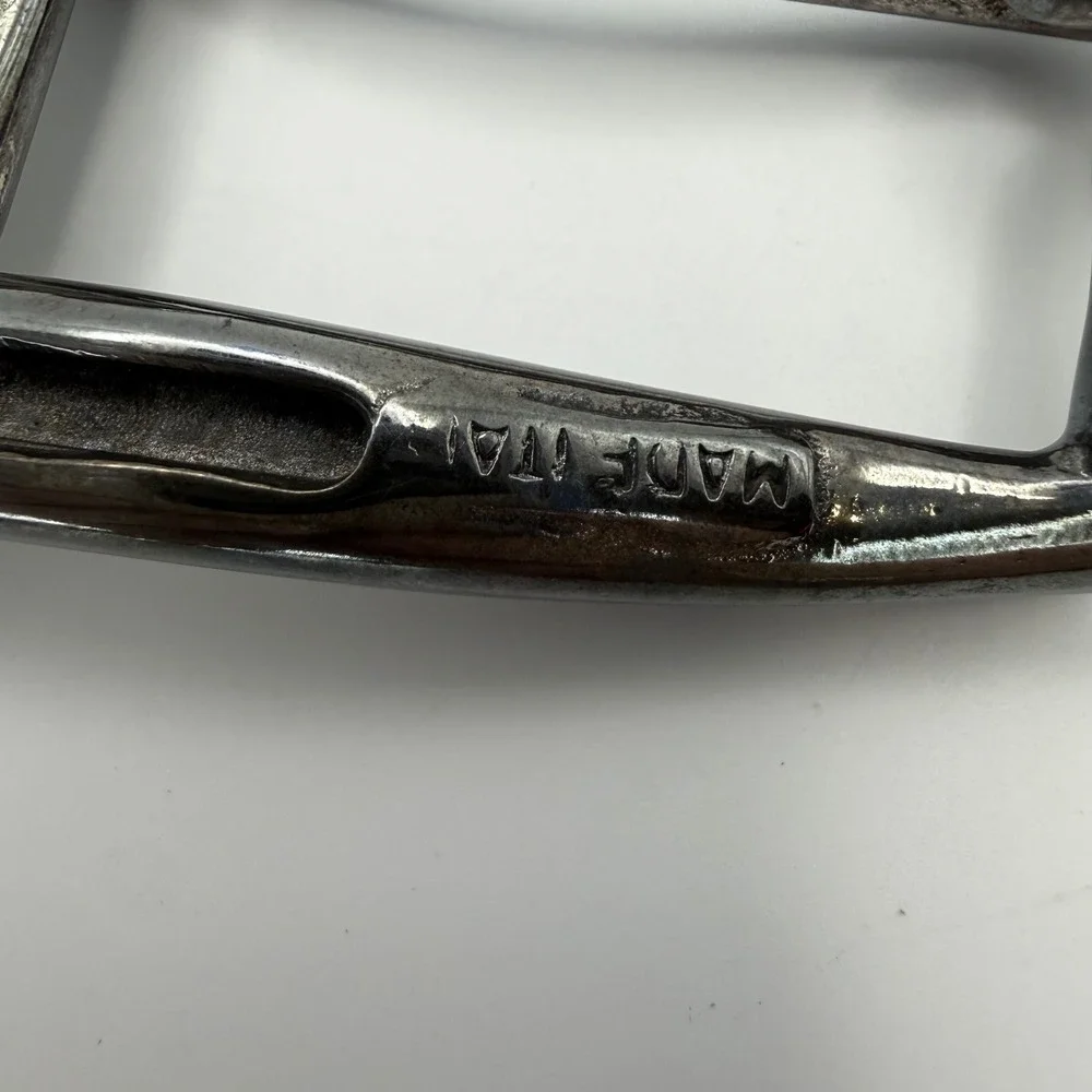Vintage Emporio Armani Belt Buckle Gunmetal Rhinestone  Made in Italy
